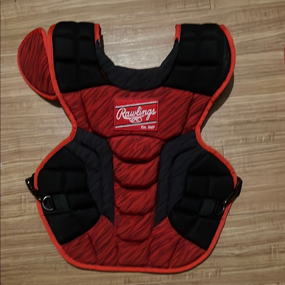 Rawlings Youth Chest Protector in Red and Black